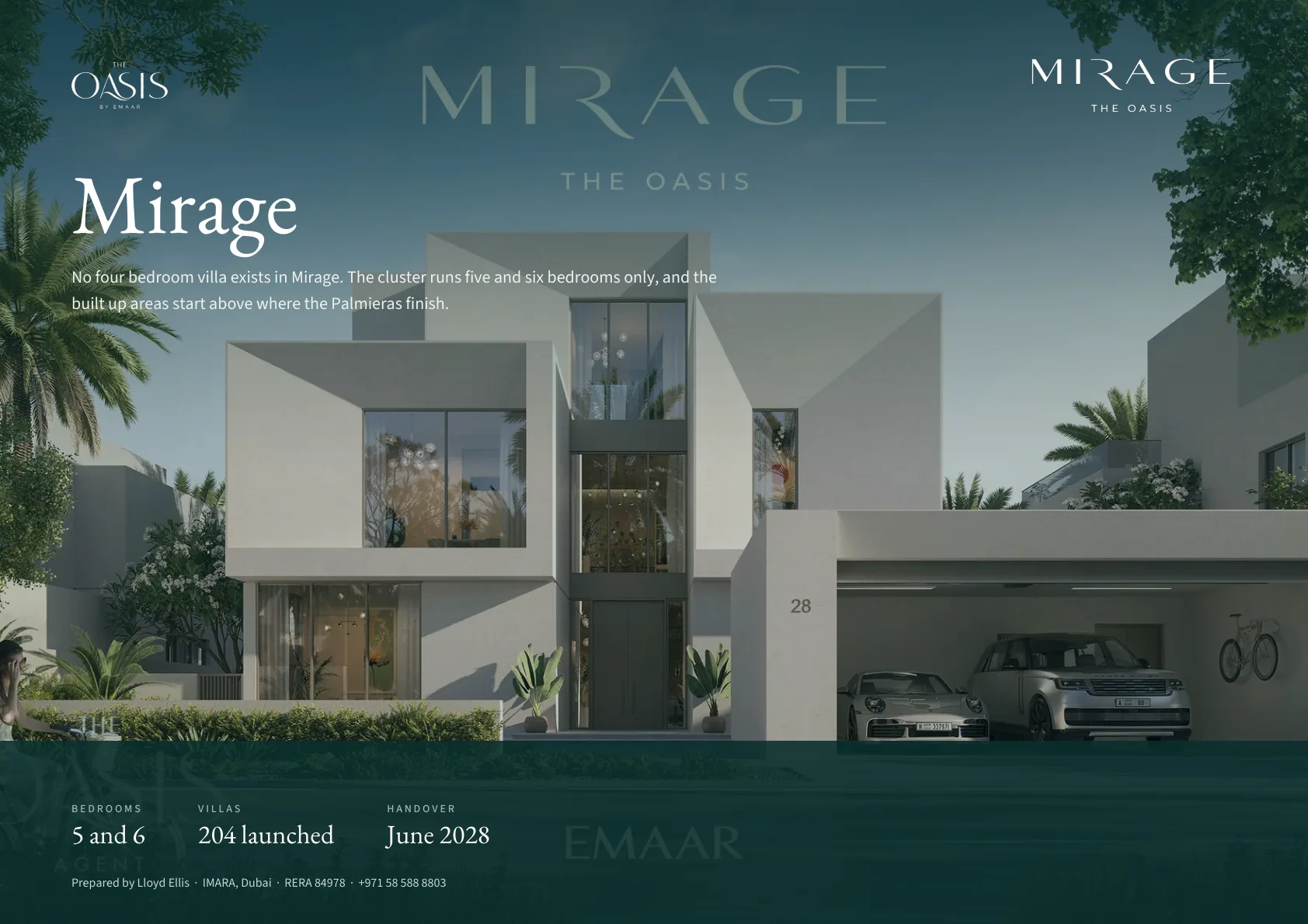 Mirage brochure cover