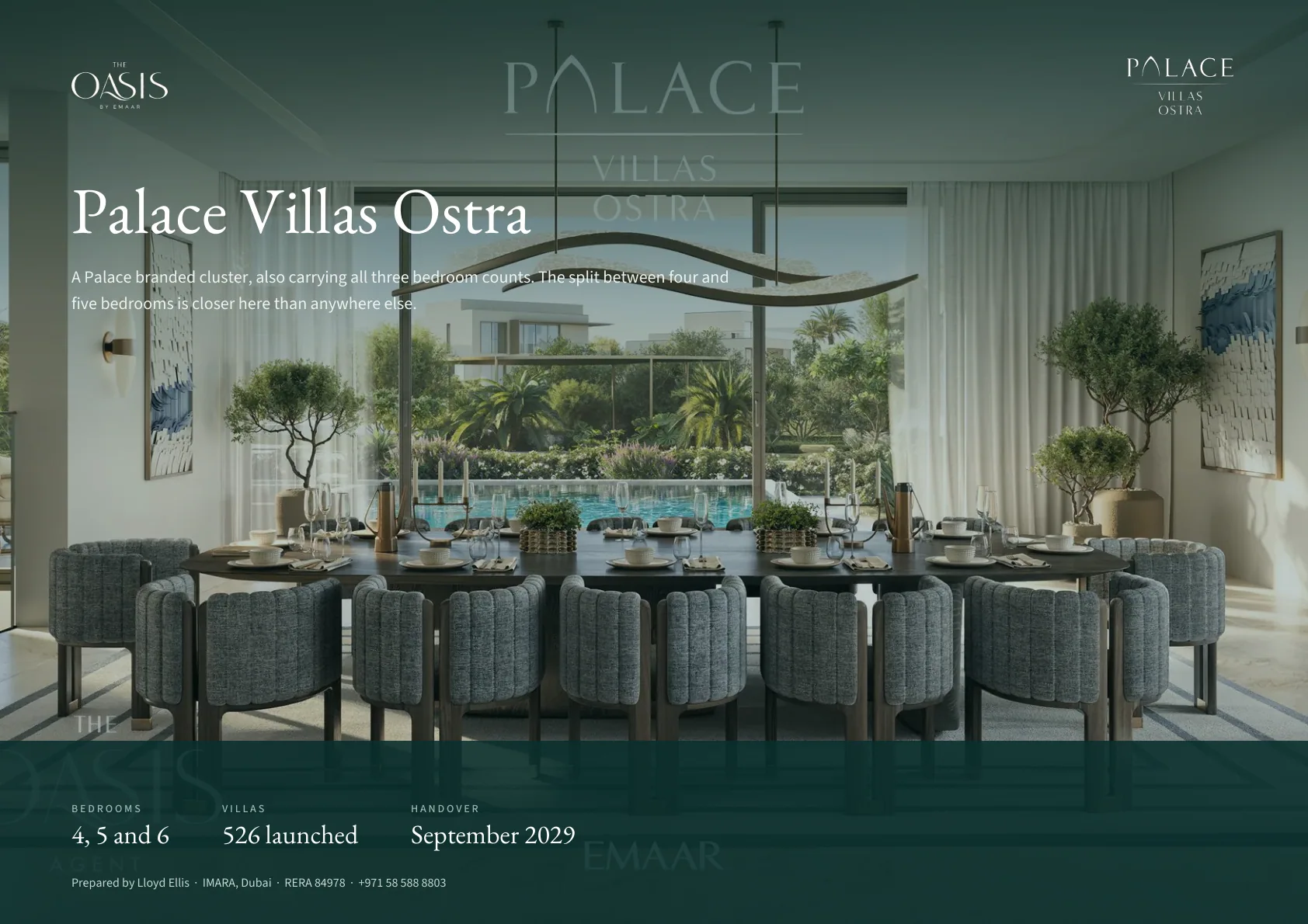 Palace Villas Ostra brochure cover