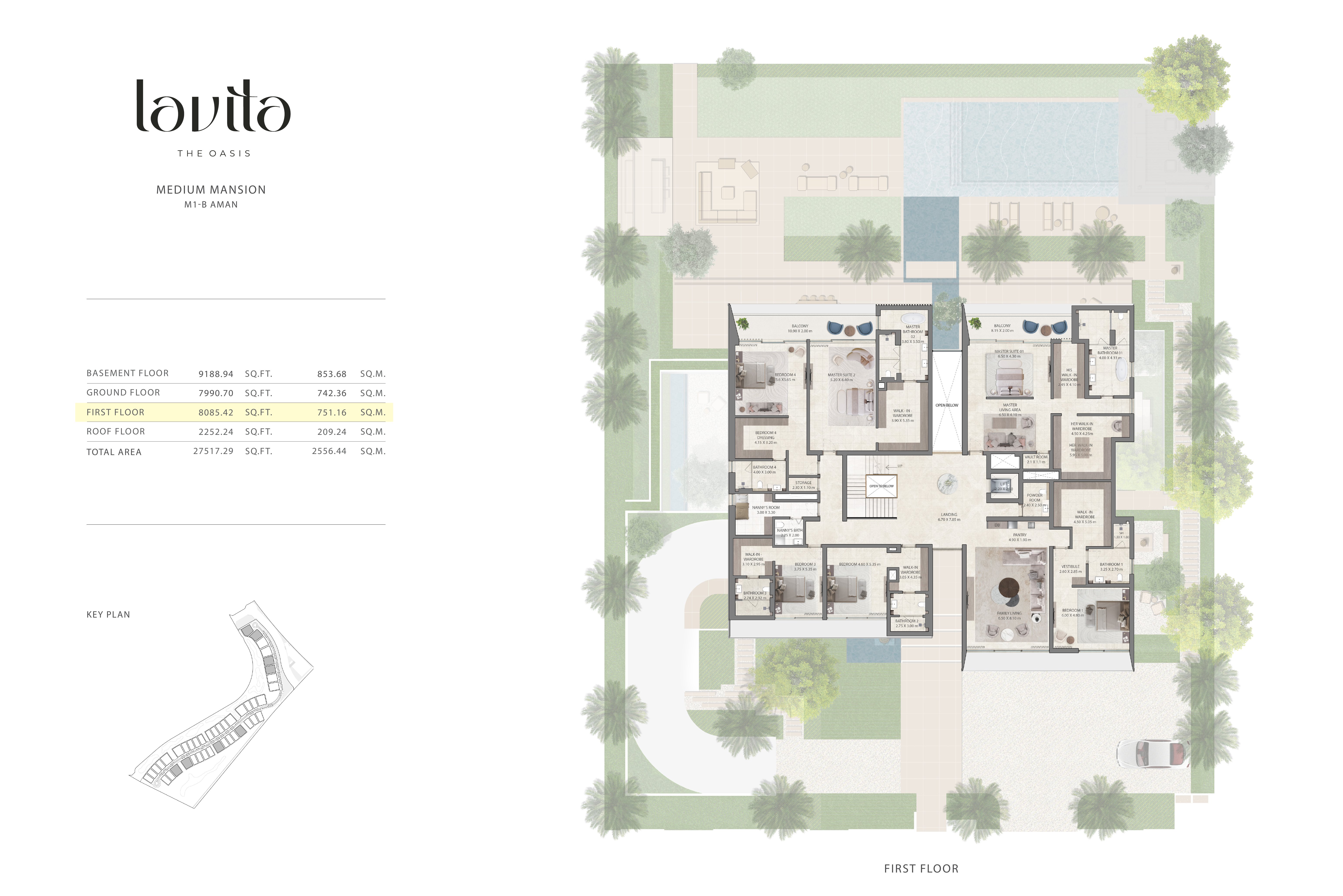 Lavita Aman (M1-B) floor plan — First floor