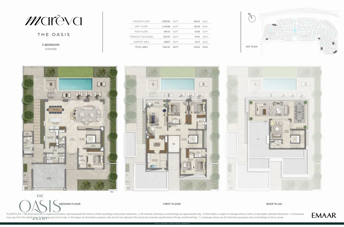 5 bedroom chamfer floor plan