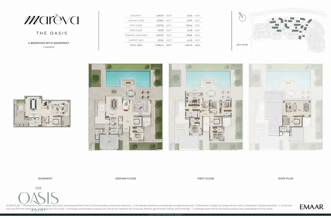 6 bedroom basement chamfer floor plan