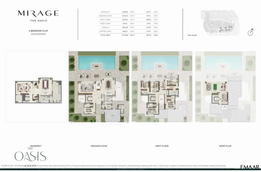 6 bedroom flat contemporary floor plan