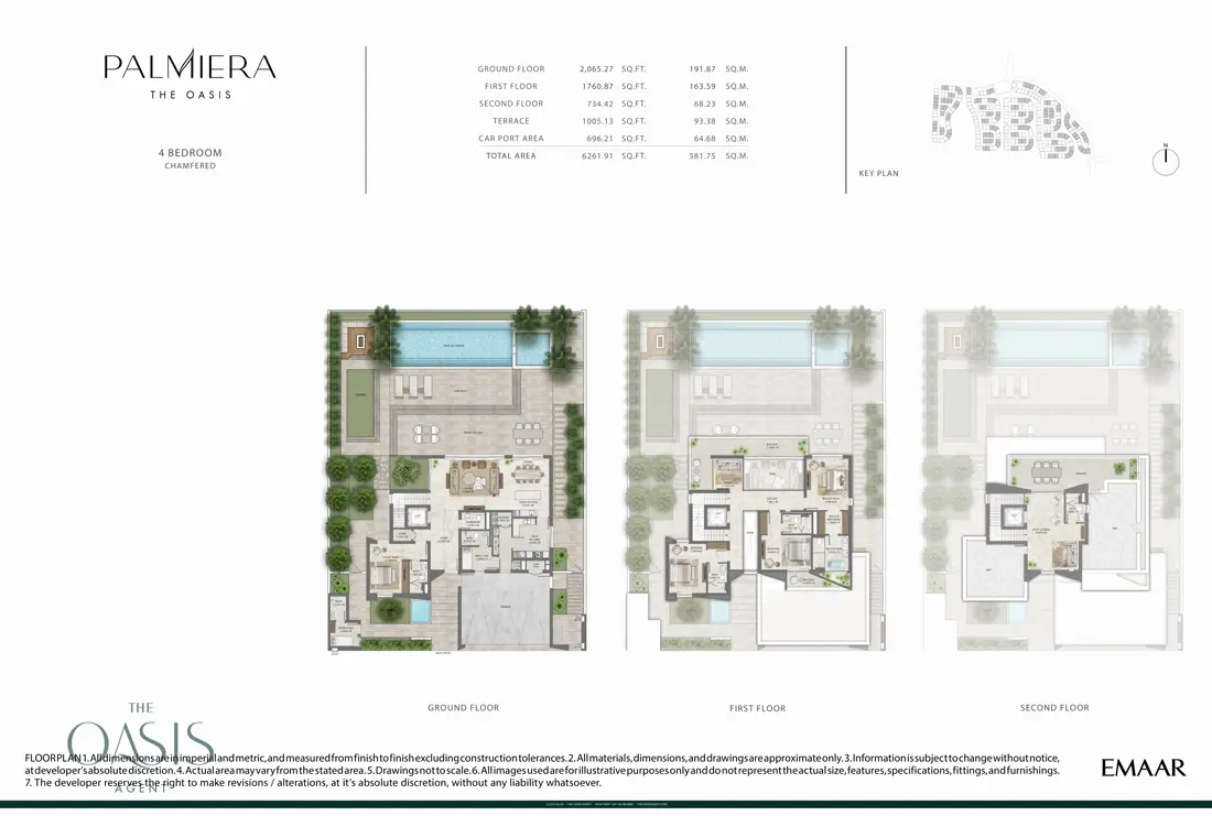 4 bedroom chamfered floor plan