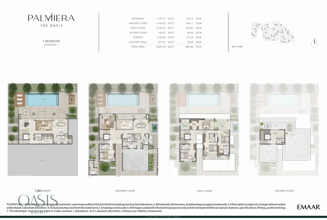 5 bedroom type 1 classical floor plan