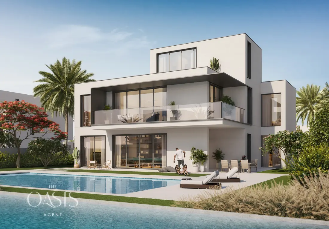 Palmiera, Contemporary elevation, garden side
