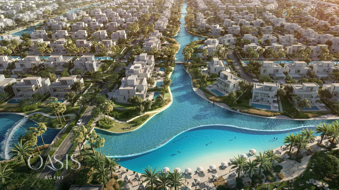 The lagoon and canal through Palmiera, aerial