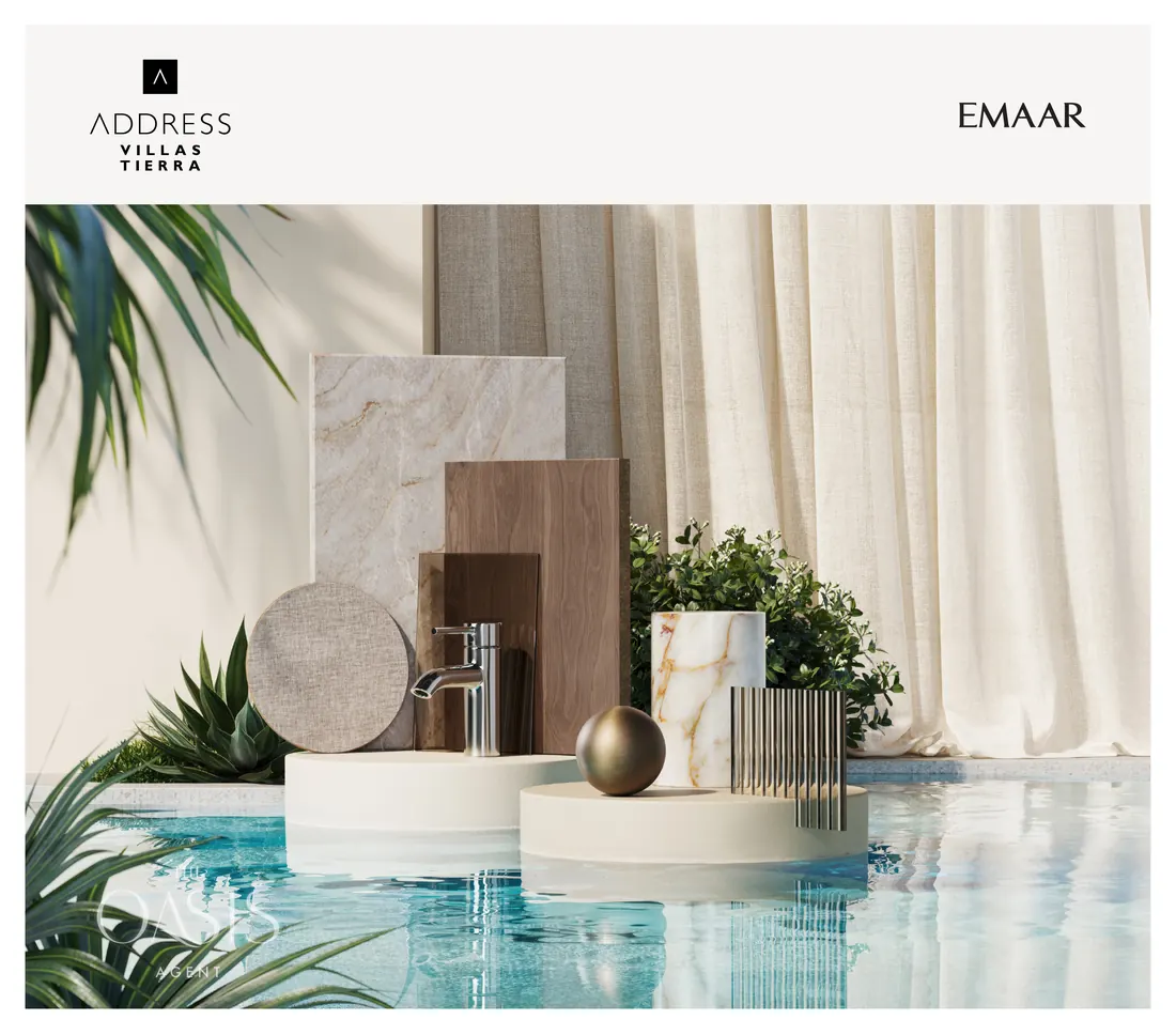 Address Villas Tierra material board by Emaar