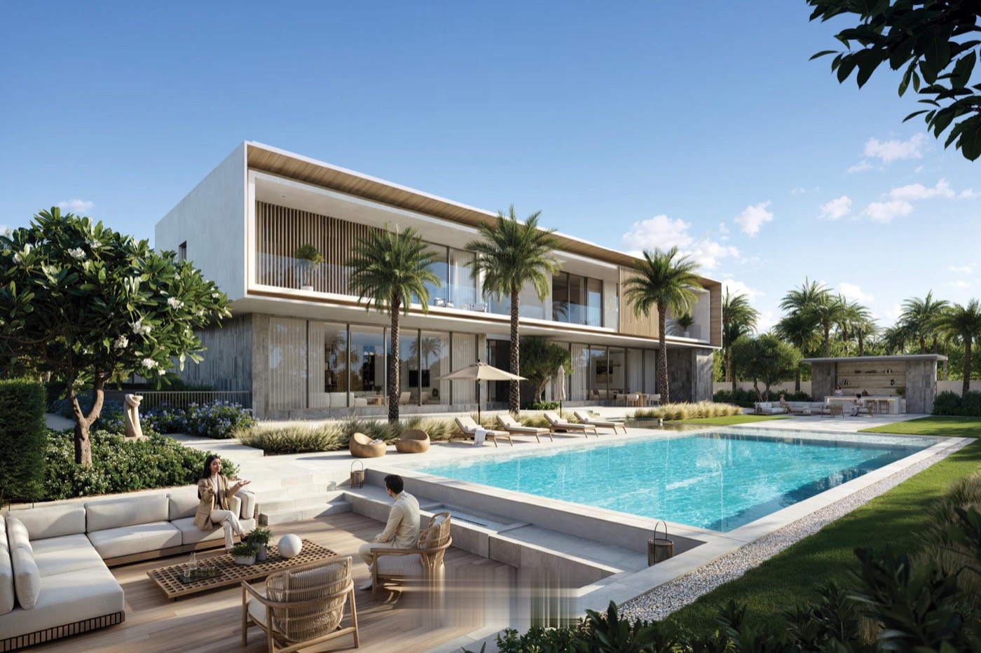 Lavita rear elevation and pool