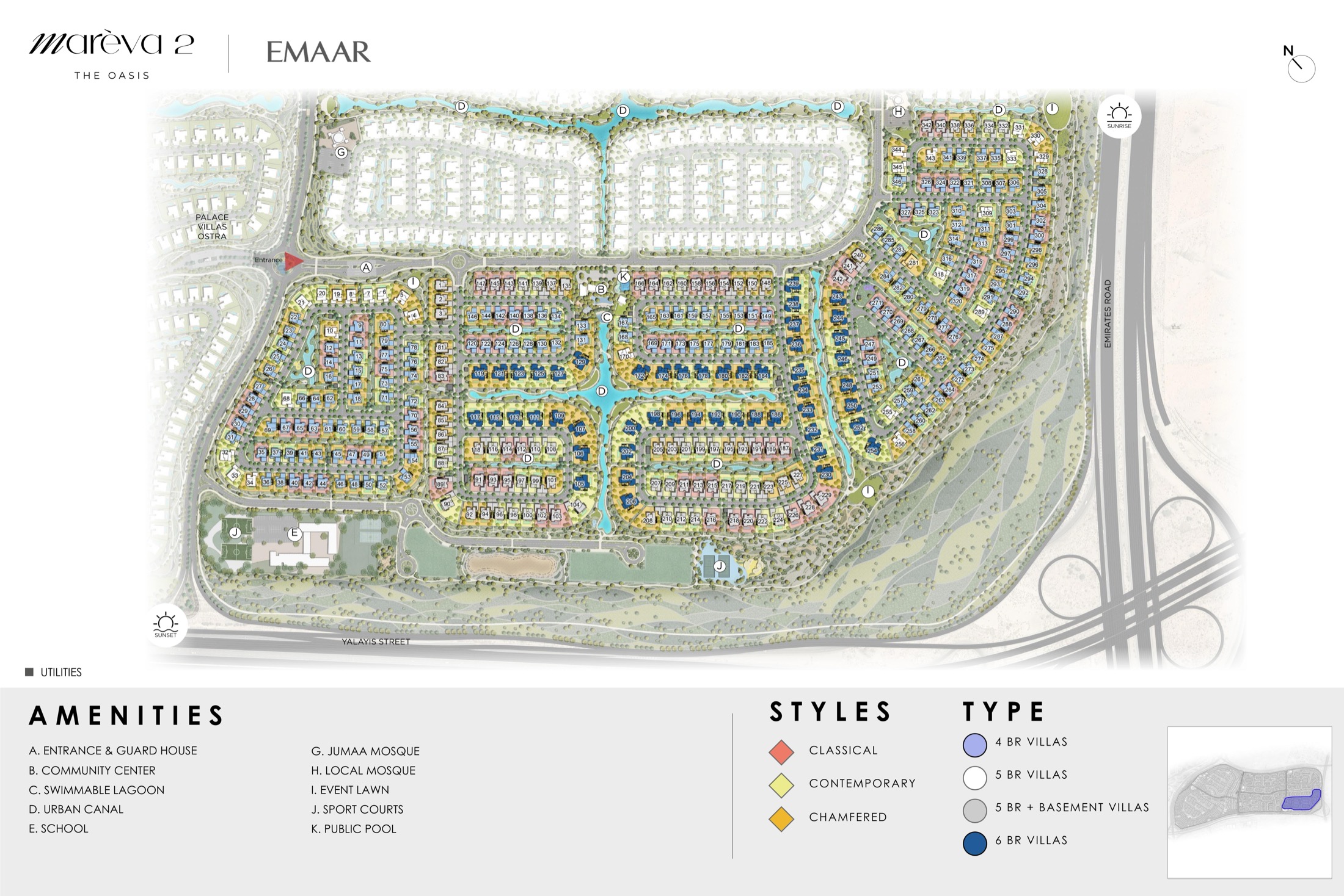 Mareva 2 cluster masterplan at The Oasis by Emaar